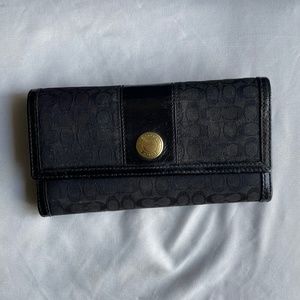 Vintage Coach Signature Wallet Black